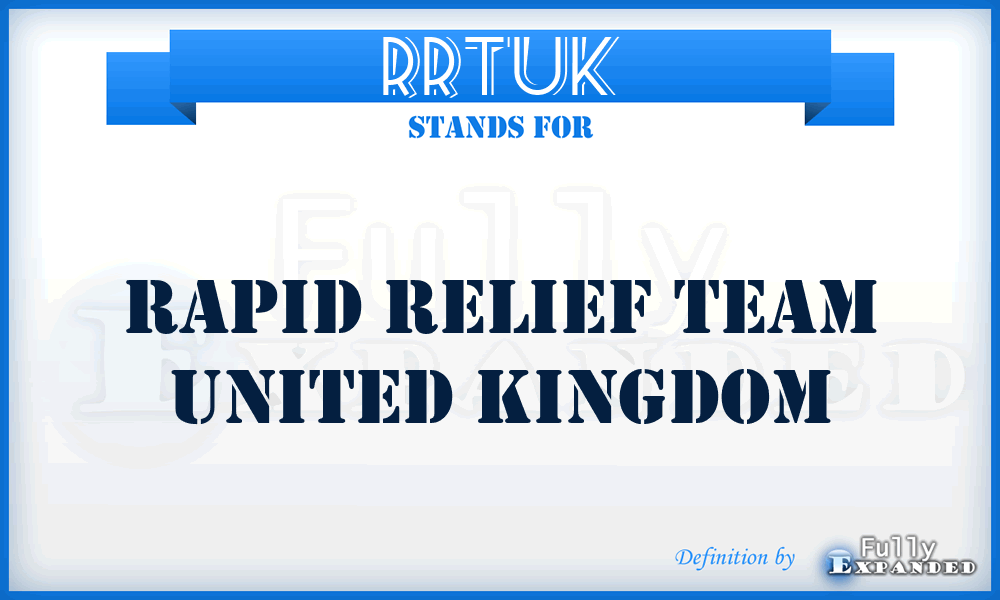 RRTUK - Rapid Relief Team United Kingdom