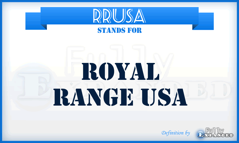 RRUSA - Royal Range USA