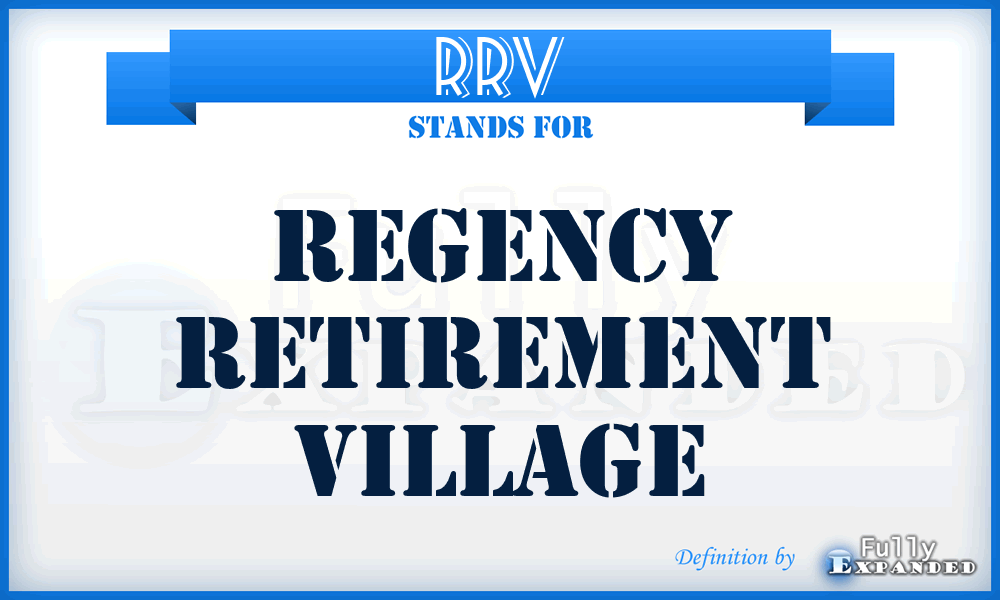 RRV - Regency Retirement Village