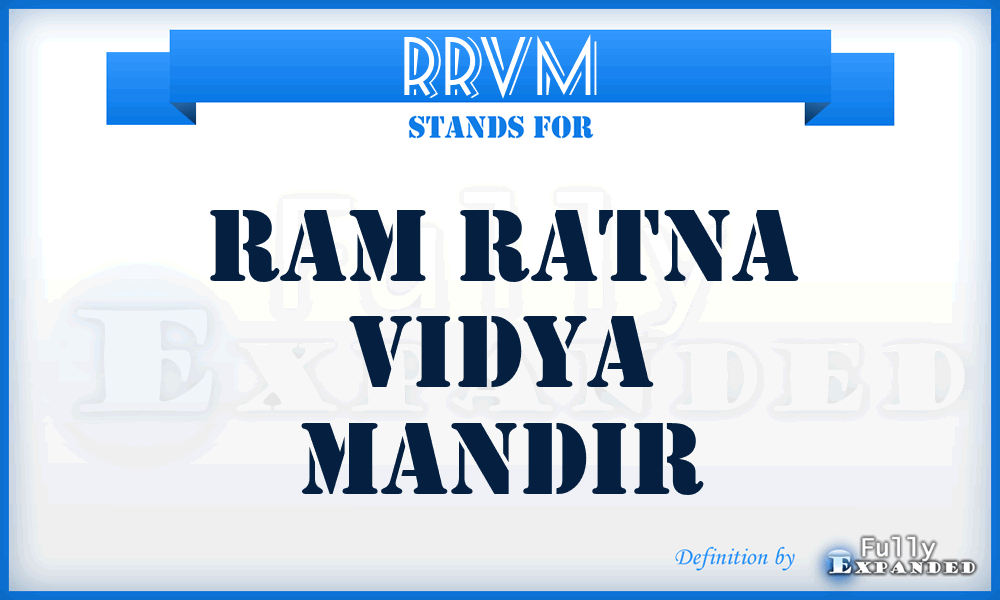 RRVM - Ram Ratna Vidya Mandir