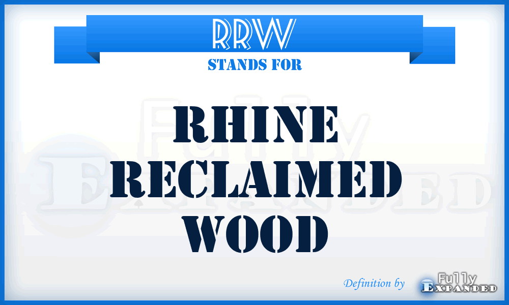 RRW - Rhine Reclaimed Wood