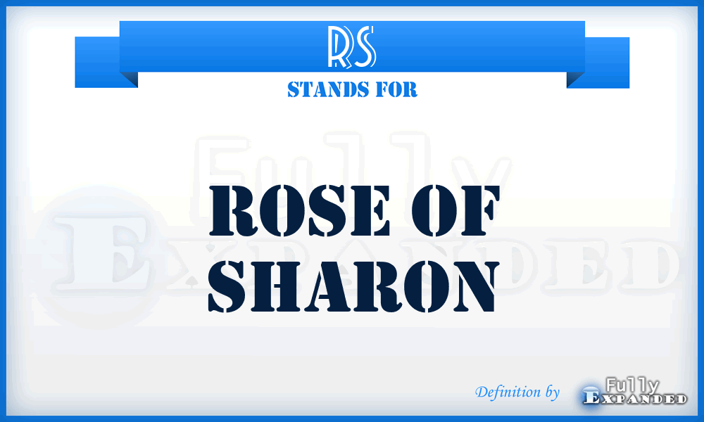 RS - Rose of Sharon