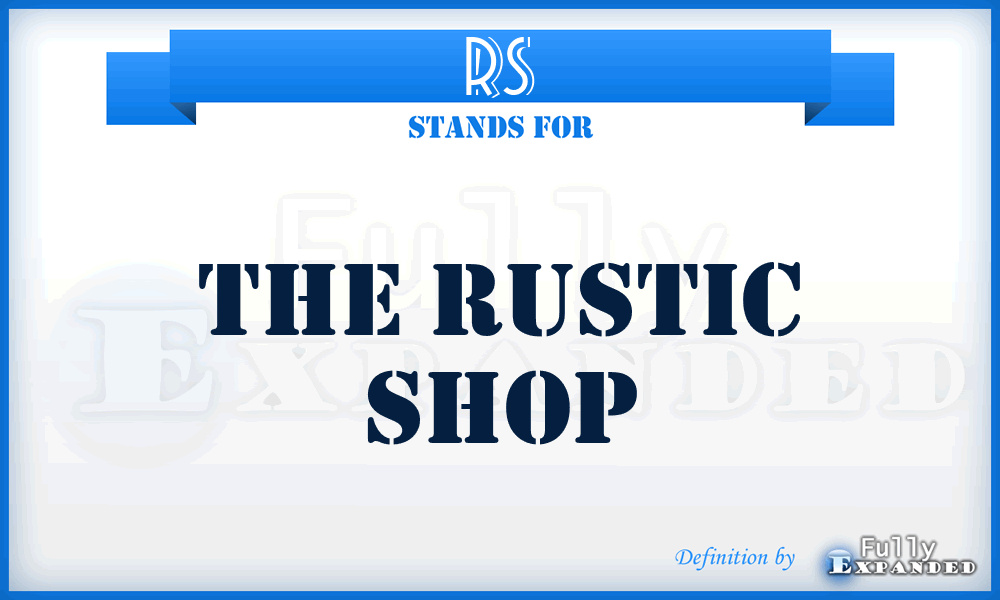 RS - The Rustic Shop