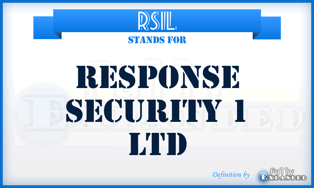 RS1L - Response Security 1 Ltd