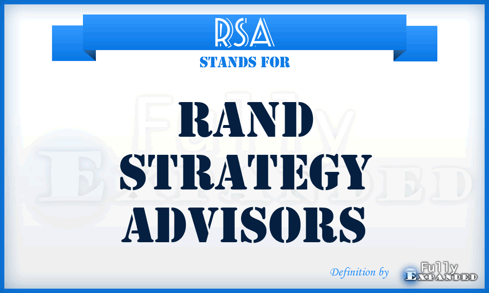 RSA - Rand Strategy Advisors