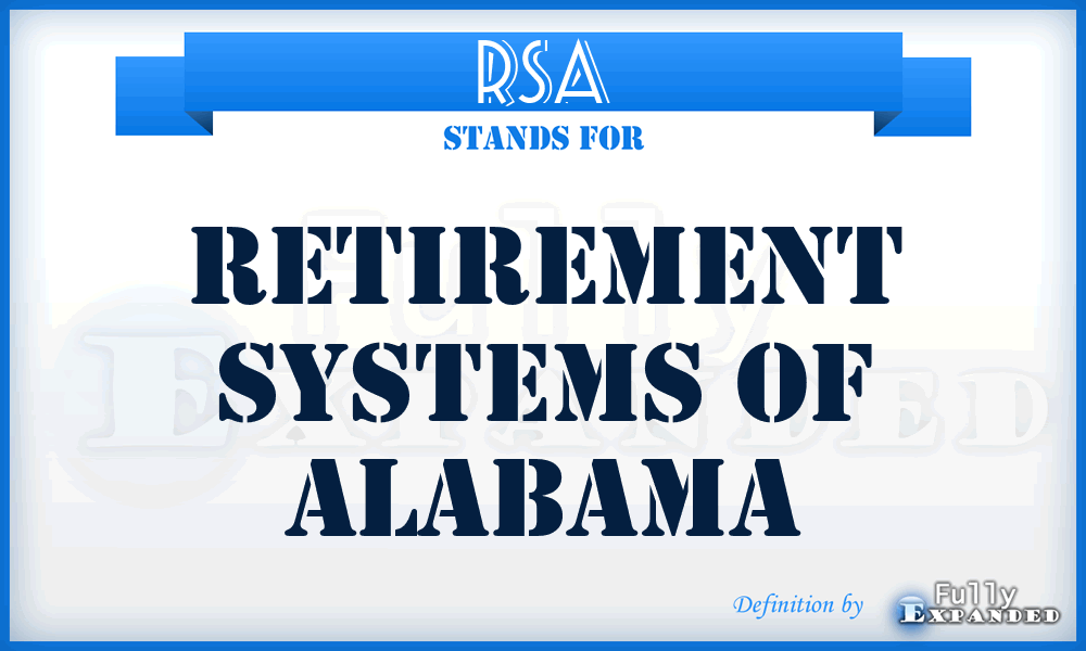 RSA - Retirement Systems of Alabama