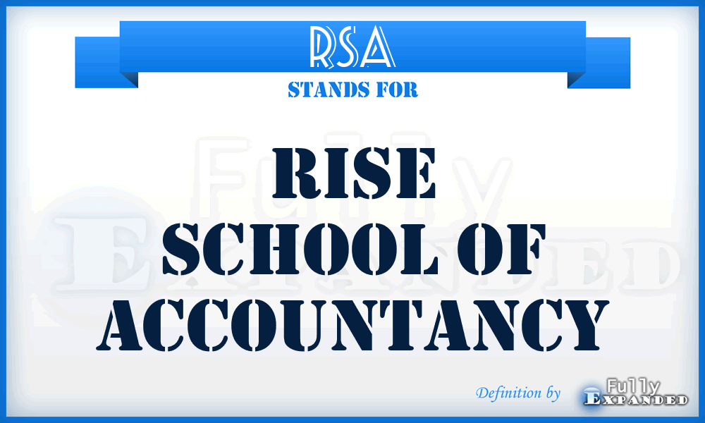 RSA - Rise School of Accountancy