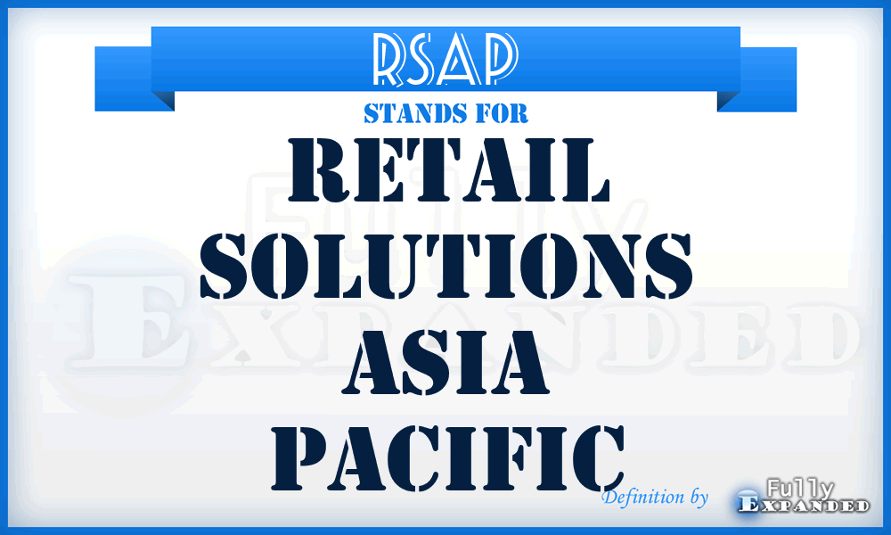 RSAP - Retail Solutions Asia Pacific