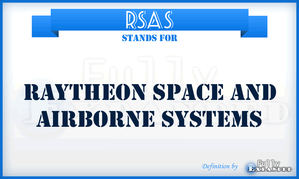 RSAS - Raytheon Space and Airborne Systems