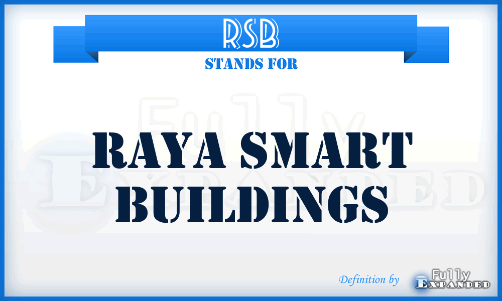 RSB - Raya Smart Buildings