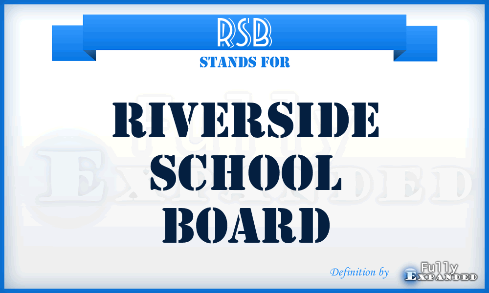 RSB - Riverside School Board