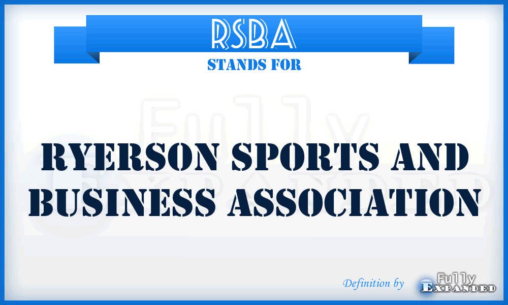 RSBA - Ryerson Sports and Business Association