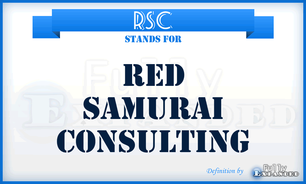 RSC - Red Samurai Consulting