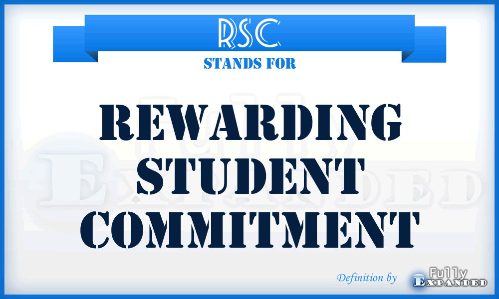RSC - Rewarding Student Commitment