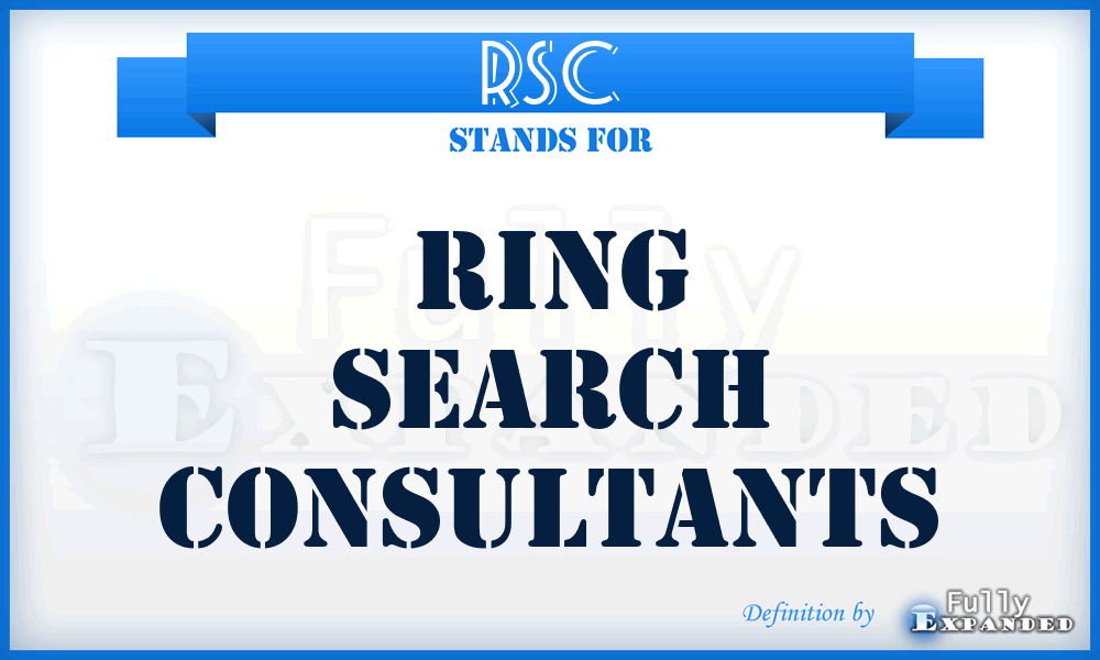 RSC - Ring Search Consultants