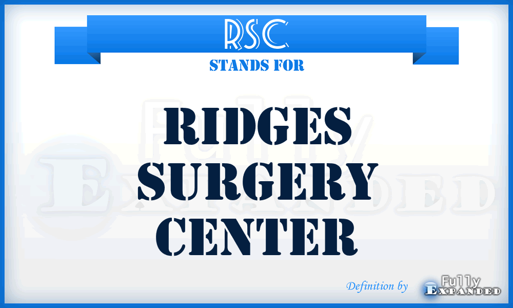 RSC - Ridges Surgery Center