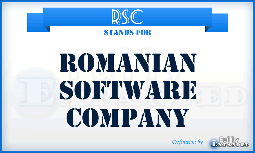 RSC - Romanian Software Company