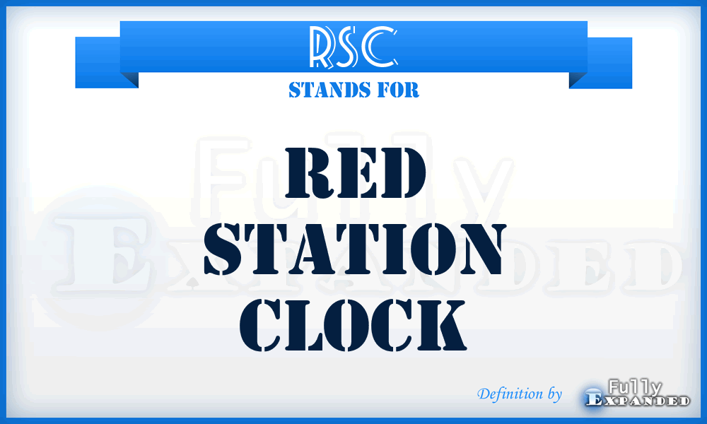 RSC - red station clock