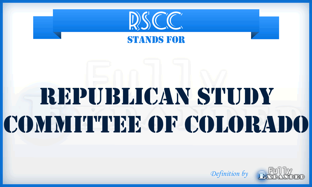RSCC - Republican Study Committee of Colorado