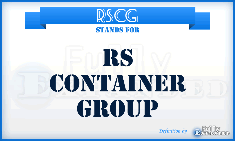 RSCG - RS Container Group