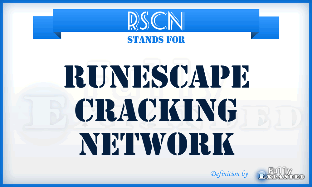 RSCN - RuneScape Cracking Network