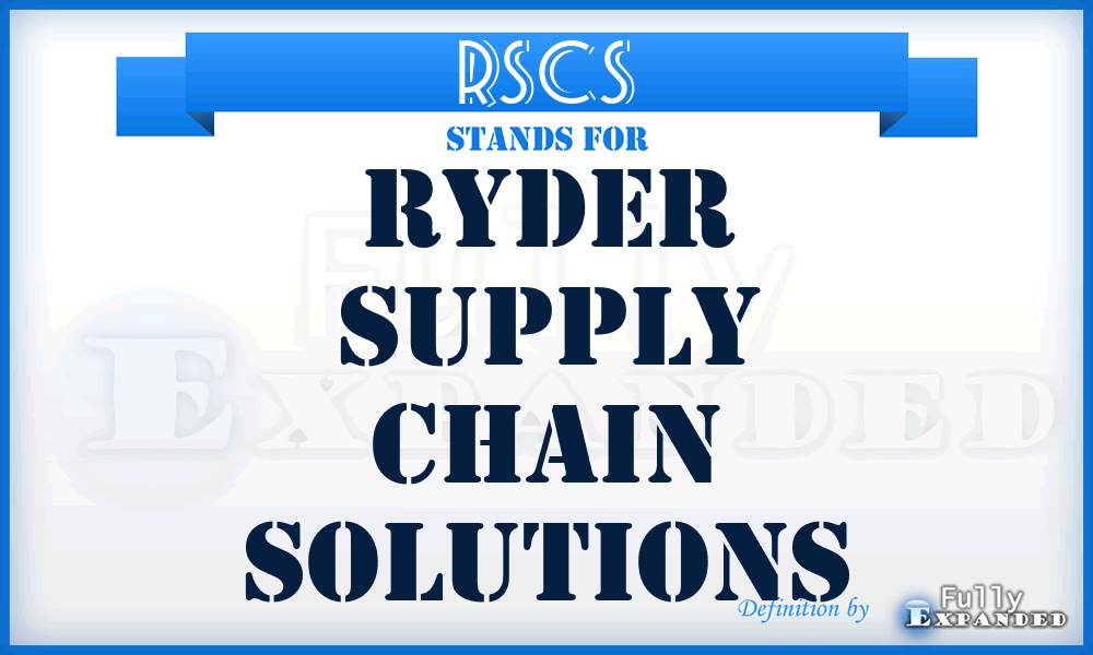 RSCS - Ryder Supply Chain Solutions