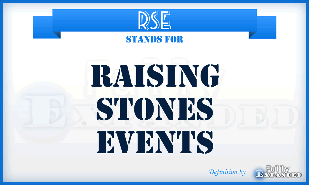 RSE - Raising Stones Events