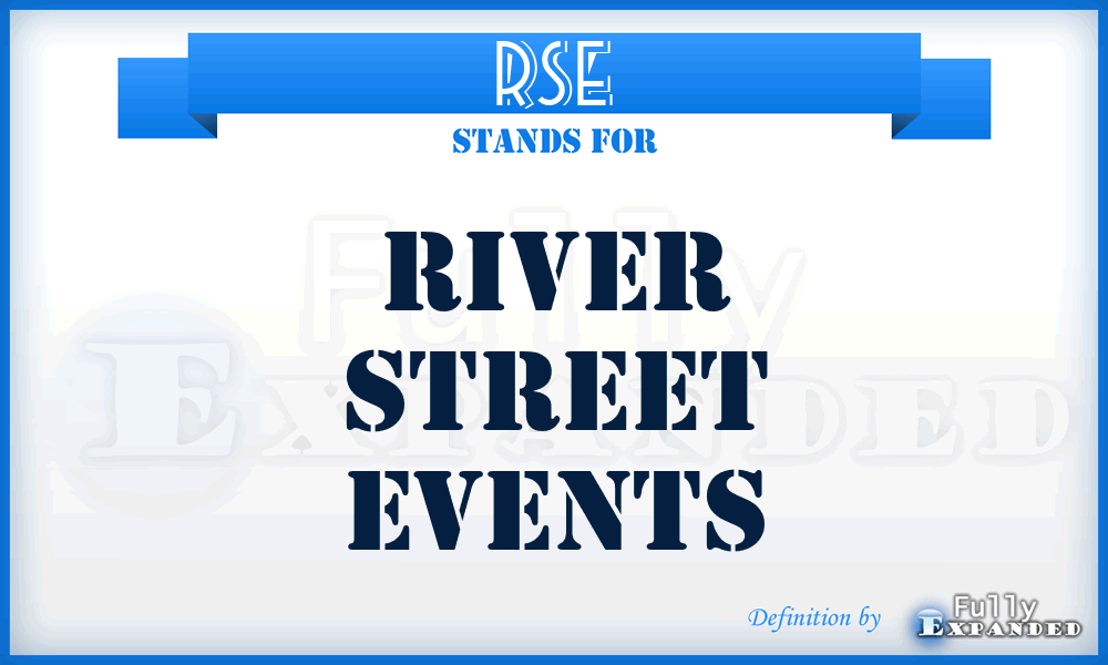 RSE - River Street Events