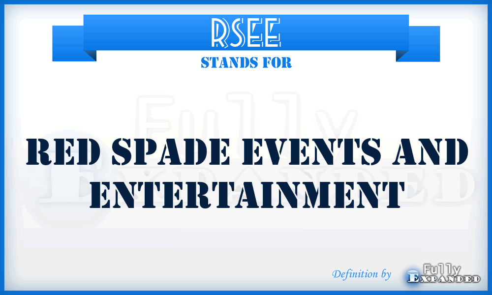 RSEE - Red Spade Events and Entertainment