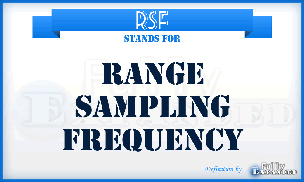 RSF - Range Sampling Frequency