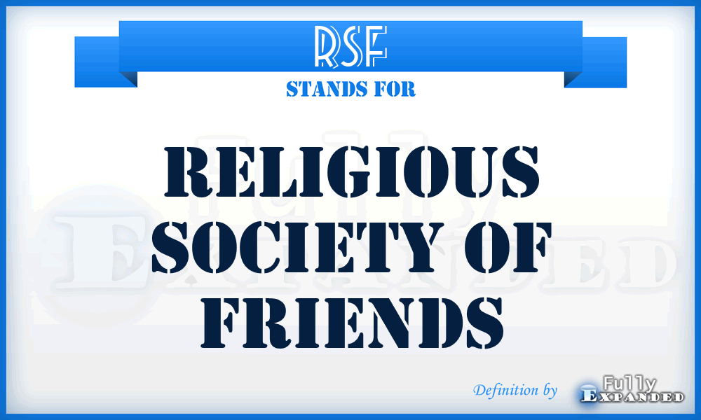 RSF - Religious Society of Friends