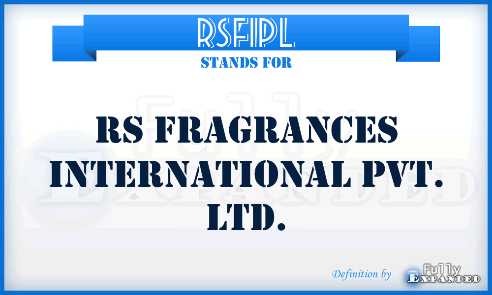 RSFIPL - RS Fragrances International Pvt. Ltd.