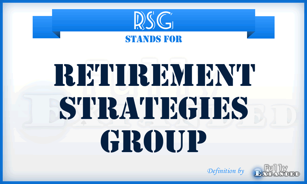 RSG - Retirement Strategies Group