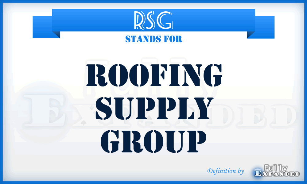 RSG - Roofing Supply Group