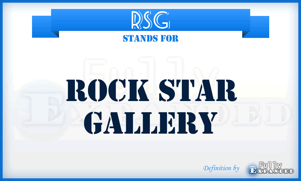 RSG - Rock Star Gallery