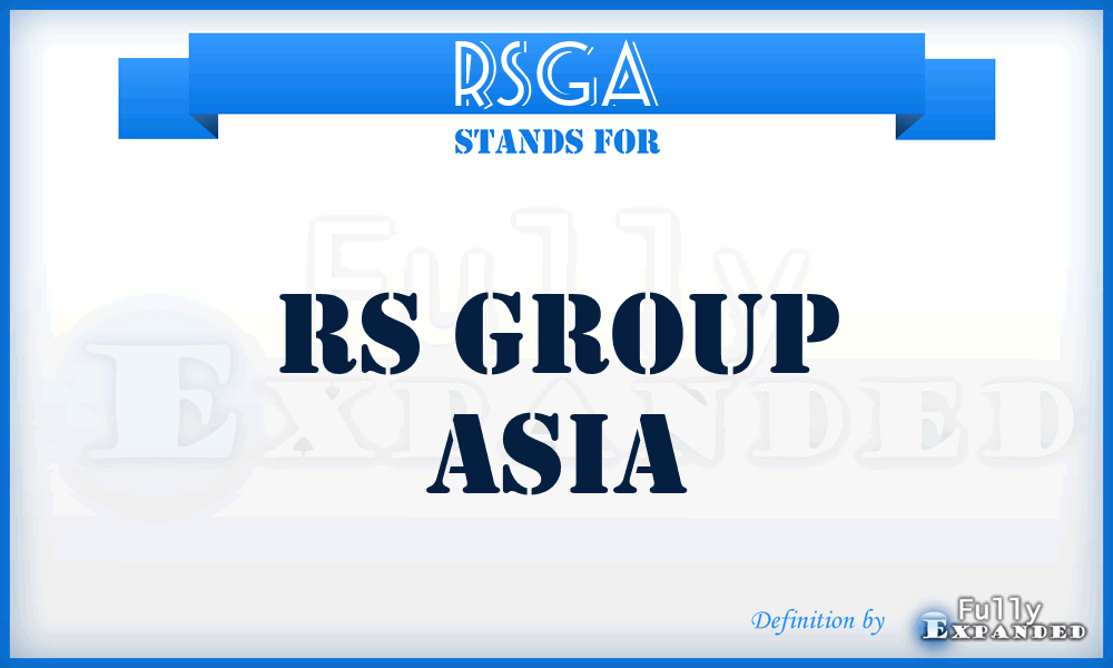 RSGA - RS Group Asia