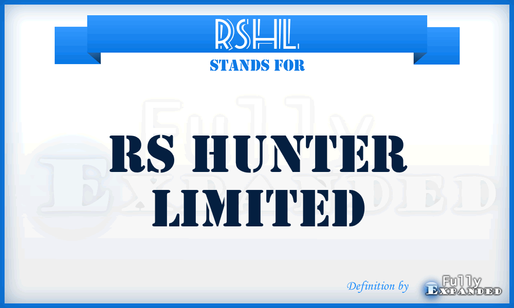 RSHL - RS Hunter Limited
