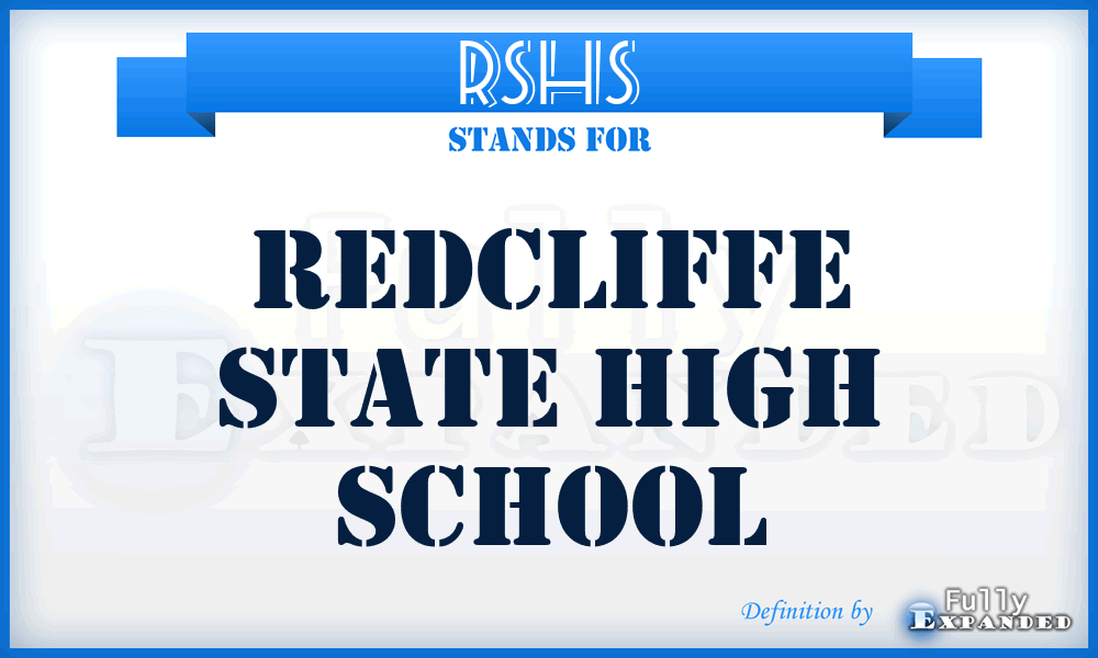 RSHS - Redcliffe State High School