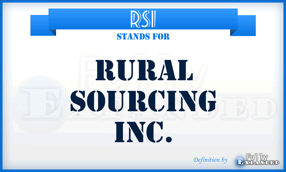 RSI - Rural Sourcing Inc.