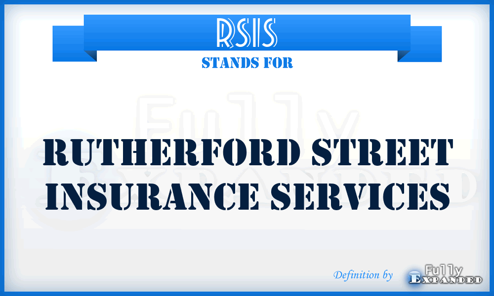 RSIS - Rutherford Street Insurance Services