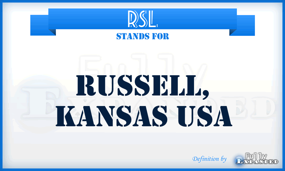 RSL - Russell, Kansas USA