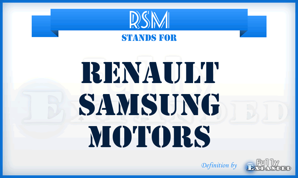 RSM - Renault Samsung Motors