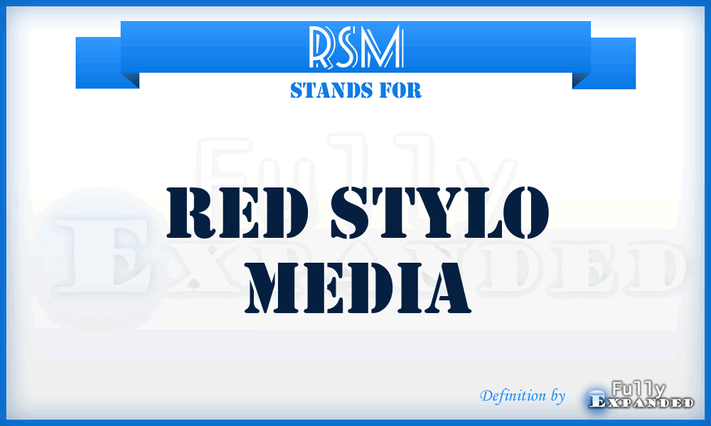 RSM - Red Stylo Media