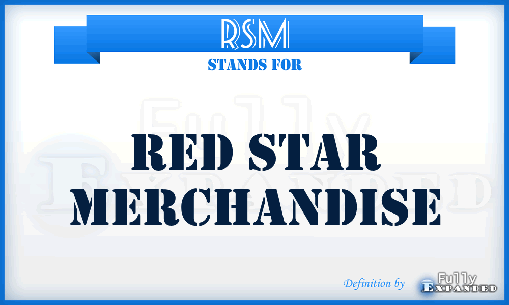 RSM - Red Star Merchandise