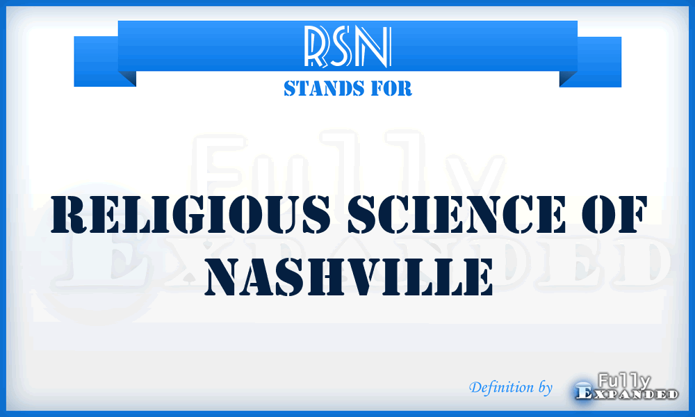 RSN - Religious Science of Nashville