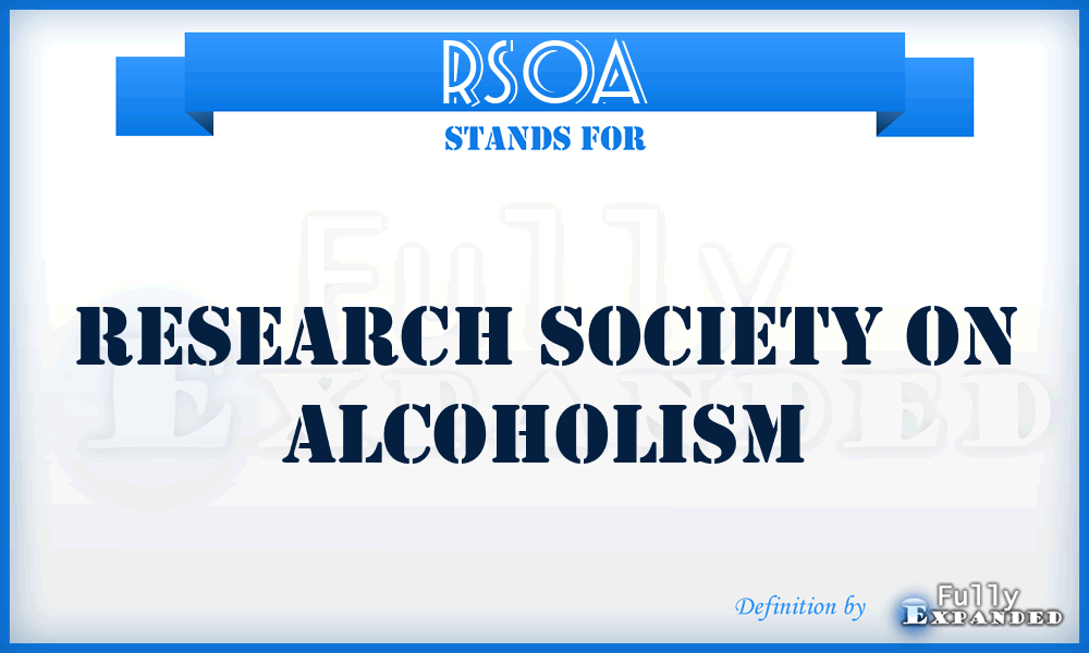 RSOA - Research Society on Alcoholism