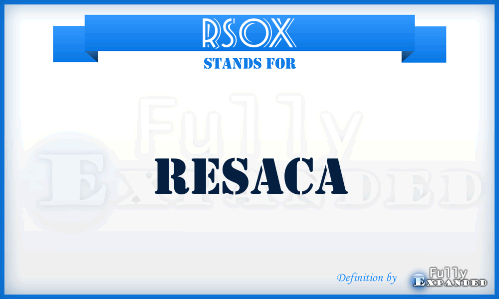 RSOX - Resaca