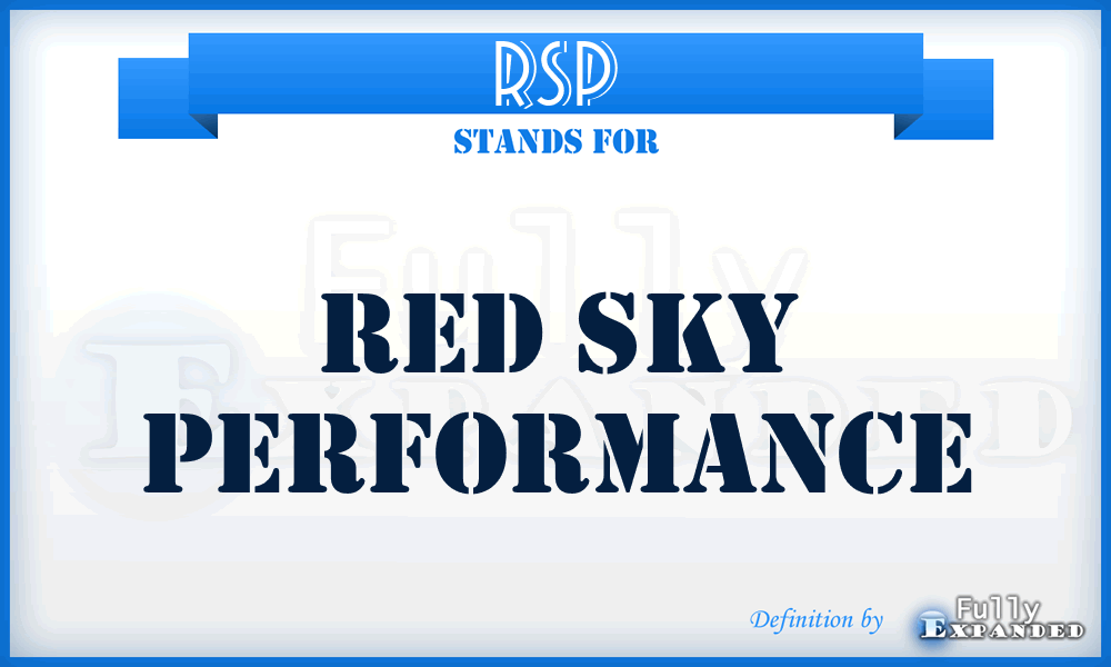 RSP - Red Sky Performance