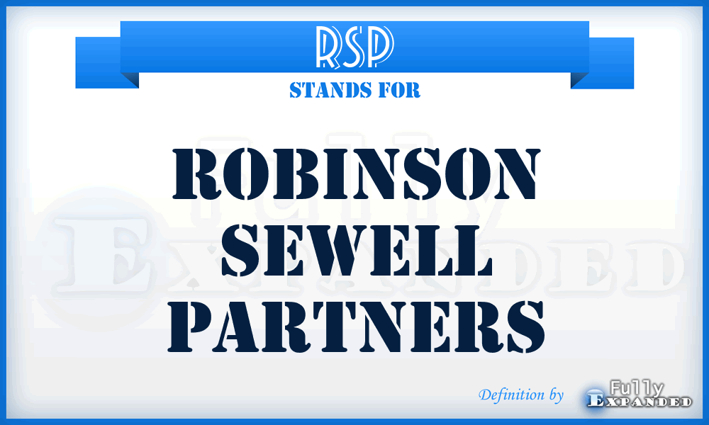 RSP - Robinson Sewell Partners