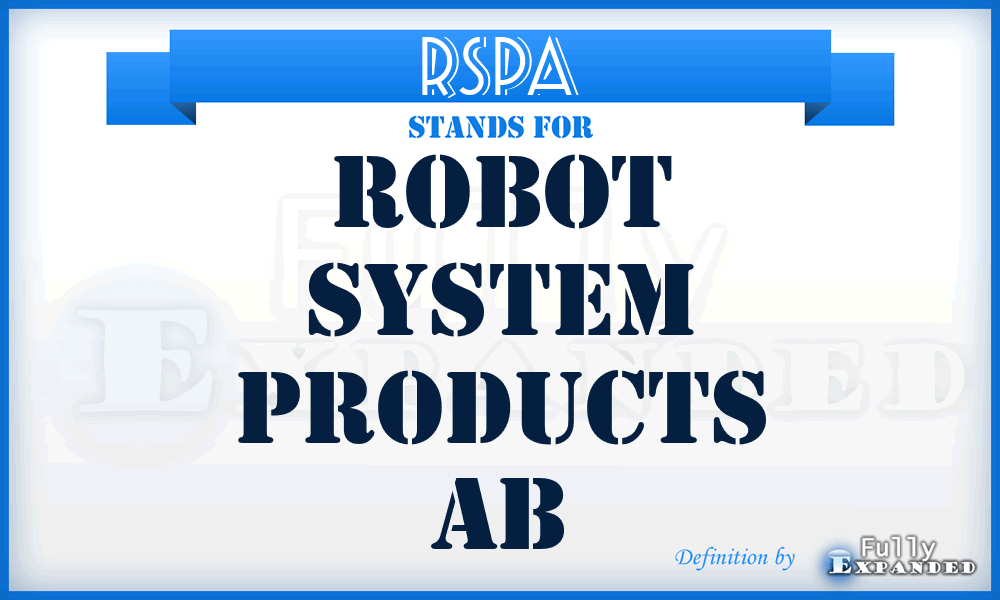 RSPA - Robot System Products Ab